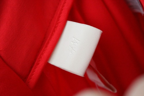 H&amp;M 빨강 새틴 와이드 팬츠 새제품